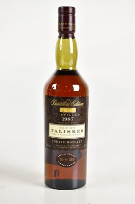 Lot 828 - WHISKY; a single bottle of Talisker double...