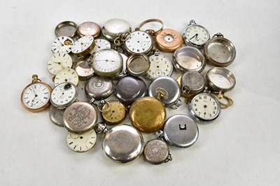 Lot 709 - A collection of pocket watch movements, parts...