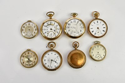 Lot 674 - A collection of gold plated crown wind pocket...