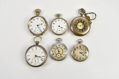 Lot 703 - HAMPDEN WATCH COMPANY; a sterling silver cased...