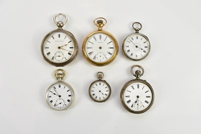 Lot 705 - WALTHAM; a gold plated crown wind open faced...