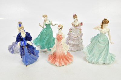 Lot 2829 - COALPORT; a collection of five figures...
