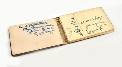 Lot 1823 - A small autograph book bearing signatures of...