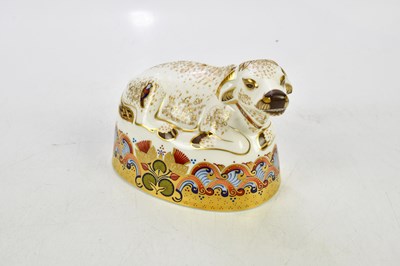 Lot 2822 - ROYAL CROWN DERBY; an animal form paperweight,...