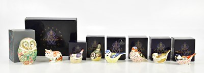 Lot 2801 - ROYAL CROWN DERBY; a collection of eight...