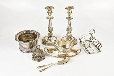 Lot 2035 - A small collection of silver plated items...