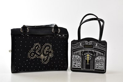 Lot 750 - LULU GUINNESS; an unusual black cloth...