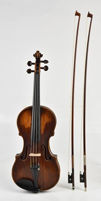 Lot 1502 - A full size German violin bearing spurious...