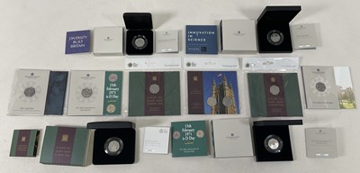 Lot 384 - ROYAL MINT; four Silver Proof 50p Coins Sets,...