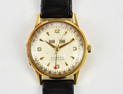 Lot 545 - MOVADO; a gentleman's 18ct gold cased...