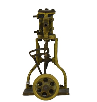 Lot 848 - A vintage brass scratch-built single cylinder...