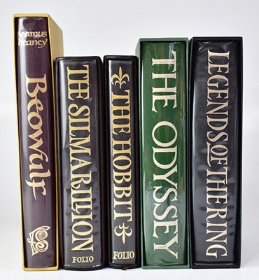 Lot 803 - FOLIO SOCIETY; five sagas comprising J. R. R....