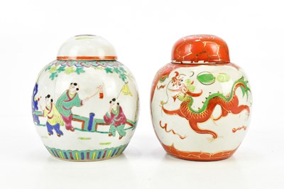 Lot 2717 - A Chinese Famille Rose ginger jar and cover...
