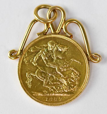 Lot 1184 - A Victorian full sovereign 1887, Jubilee Head,...