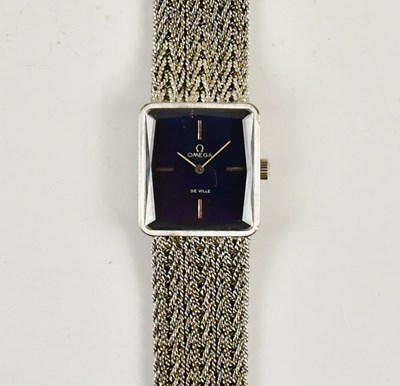Lot 546 - OMEGA; a lady's 18ct white gold De Ville...