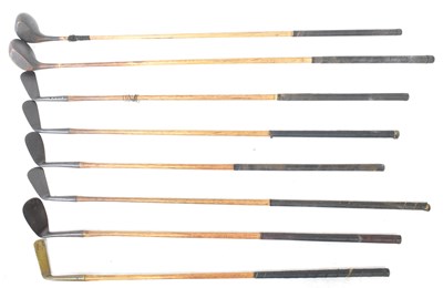 Lot 749 - Eight vintage golf clubs to include a Zenith,...