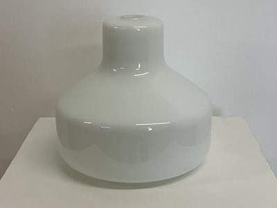 Lot 434 - A mid 20th century opaline glass pendant light...