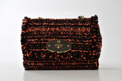 Lot 747 - MULBERRY; a black and orange unused bouclé...