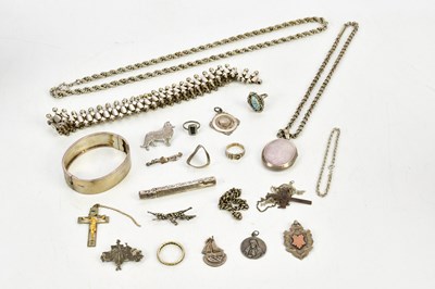 Lot 455 - A mixed lot of mainly silver items including...