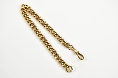 Lot 402 - A 9ct yellow gold bracelet, length 20cm,...