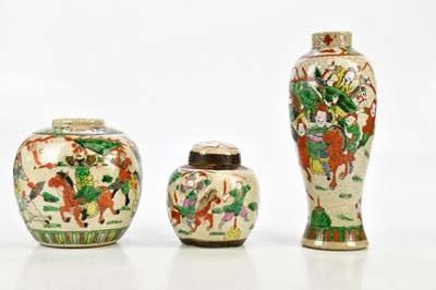 Lot 2739 - An early 20th century Chinese crackle glazed...