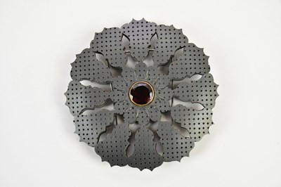 Lot 360 - MARIANNE ANDERSON; an oxidised silver pierced...