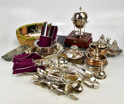 Lot 2000 - A collection of assorted silver plate,...