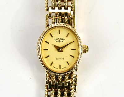 Lot 568 - ROTARY; a 9ct gold lady's wristwatch, with...