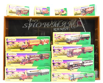 Lot 859 - CORGI; a full set of boxed Showman's diecast...