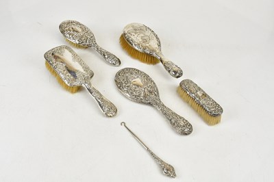 Lot 2415 - An Edward VII hallmarked silver mounted...