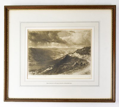 Lot 732 - NORMAN HIRST (1862-1956); two mezzotints, 'The...