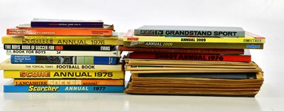 Lot 1831 - A collection of football related annuals and...