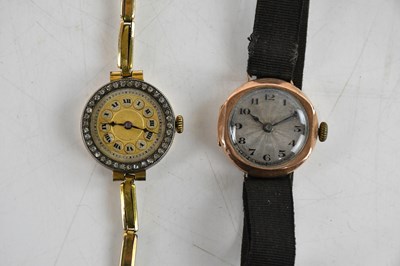 Lot 1893 - Two lady's vintage wristwatches with 9ct gold...