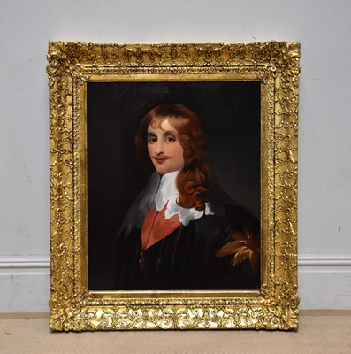 Lot 1599 - A large 18th century portrait of a gentleman...