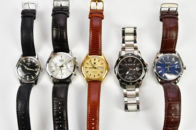Lot 607 - Five gentleman's wristwatches, comprising...
