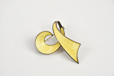 Lot 466 - A Norwegian sterling silver and pale yellow...