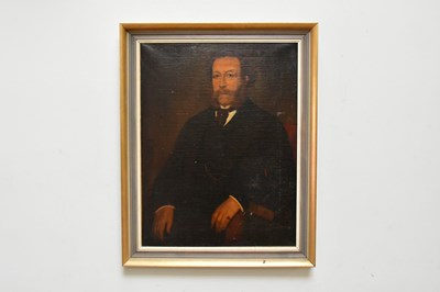 Lot 1702 - A 19th century oil on canvas, portrait of...