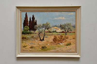 Lot 1712 - ELY LAUMONIER; oil on canvas, "petit mas dans...