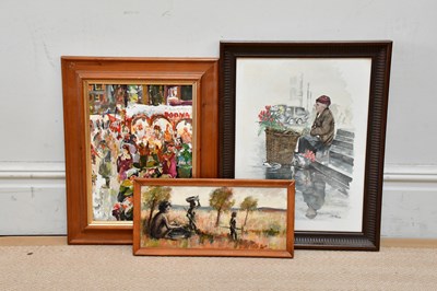 Lot 1792 - BOSNA; oil on canvas, 'New Years 2009', signed,...