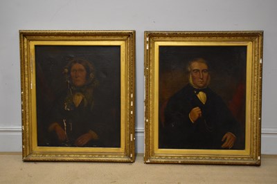 Lot 1602 - UNATTRIBUTED; a pair of 19th century oils on...
