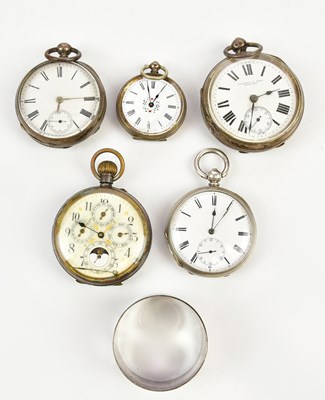 Lot 720 - Two hallmarked silver cased key wind open face...