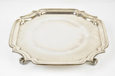 Lot 2280 - VINERS; a George V hallmarked silver salver,...