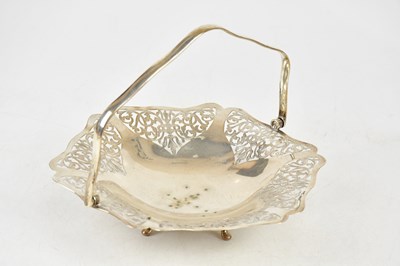 Lot 2445 - VINERS; a George VI hallmarked silver basket,...