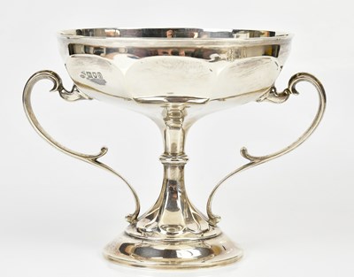 Lot 2079 - An Edwardian hallmarked silver twin handled...