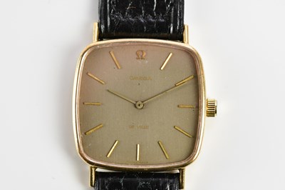 Lot 1848 - OMEGA; a 9ct gold De Ville wristwatch, with...