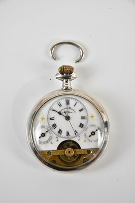 Lot 1788 - A Continental silver crown wind Hebdomas...