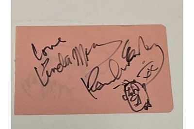 Lot 1850 - SIR PAUL MCCARTNEY; a double sided page from...
