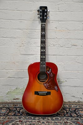 Lot 1618 - HONDO; a model H 180A acoustic guitar, with...