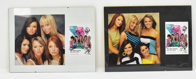 Lot 1682 - GIRLS ALOUD; two framed displays promoting the...