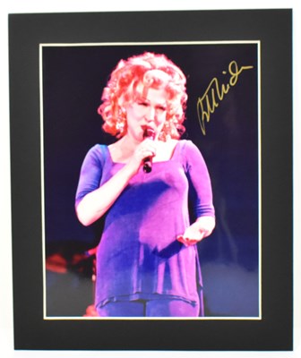 Lot 1735 - BETTE MIDLER; a signed colour photograph...